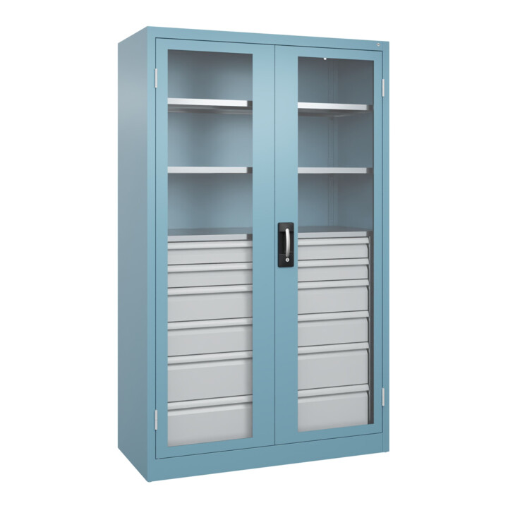 C+P Schwerlastschrank Acurado Pro 1950 x 1200 x 500mm mit Schubladen