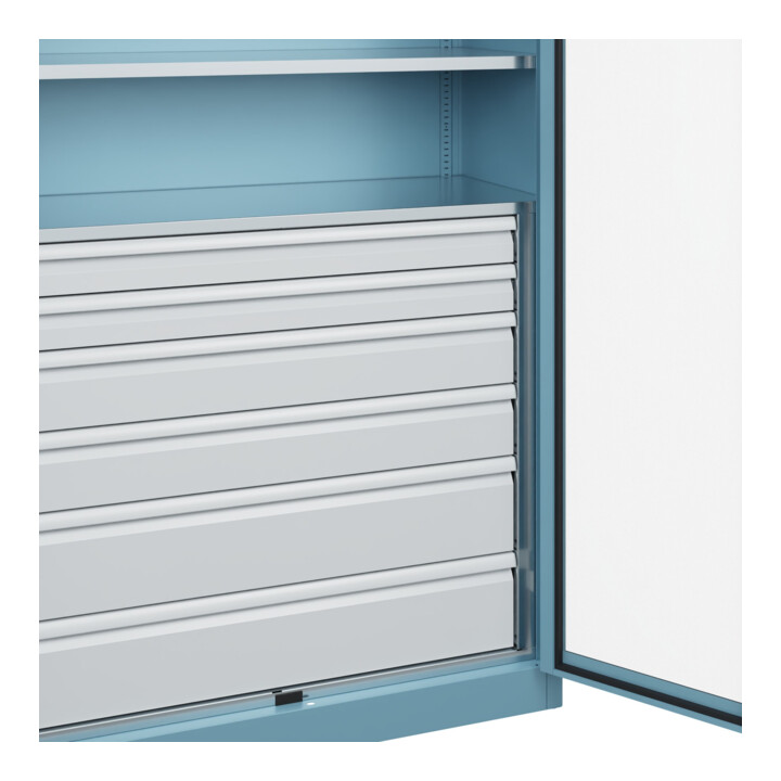 C+P Schwerlastschrank Acurado Pro 1950 x 1200 x 500mm mit Schubladen