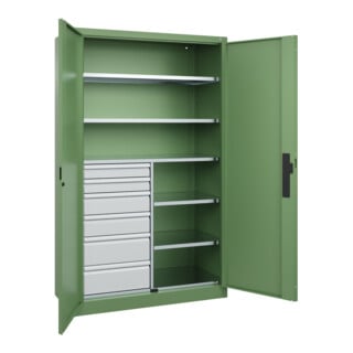 C+P Schwerlastschrank Acurado Pro 1950 x 1200 x 500mm mit Schubladen