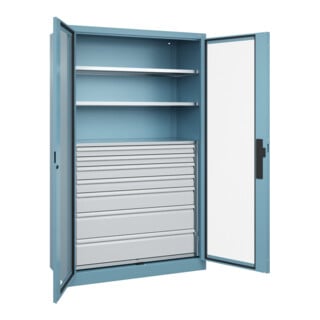 C+P Schwerlastschrank Acurado Pro 1950 x 1200 x 500mm mit Schubladen