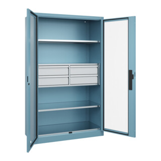 C+P Schwerlastschrank Acurado Pro 1950 x 1200 x 500mm mit Schubladen