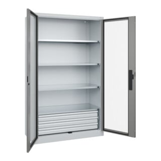 C+P Schwerlastschrank Acurado Pro 1950 x 1200 x 500mm mit Schubladen