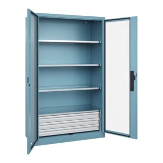 C+P Schwerlastschrank Acurado Pro 1950 x 1200 x 500mm mit Schubladen