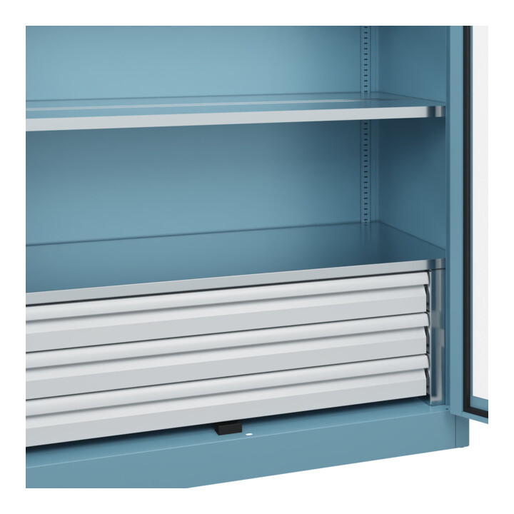 C+P Schwerlastschrank Acurado Pro 1950 x 1200 x 500mm mit Schubladen