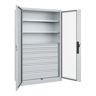 C+P Schwerlastschrank Acurado Pro 1950 x 1200 x 500mm RAL 7035