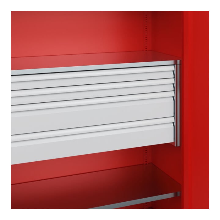 C+P Schwerlastschrank Acurado Pro 1950 x 1200 x 500mm rot