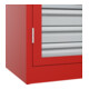 C+P Schwerlastschrank Acurado Pro 1950 x 1200 x 500mm rot