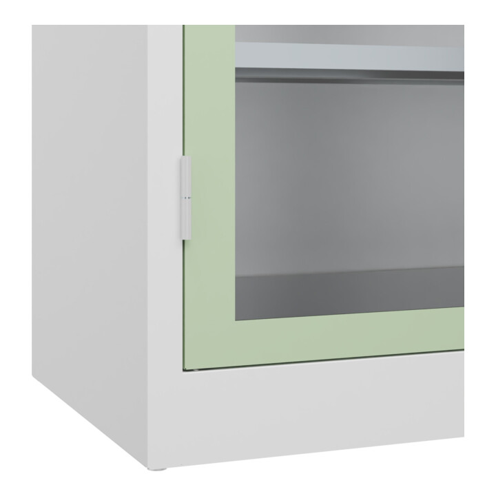 C+P Schwerlastschrank Acurado Pro 1950 x 1200 x 500mm weiß/grün