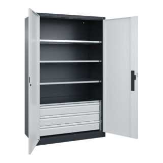 C+P Schwerlastschrank Acurado Pro 1950 x 1200 x 600 mm 7016/7035