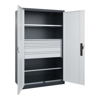 C+P Schwerlastschrank Acurado Pro 1950 x 1200 x 600 mm 7016/7035