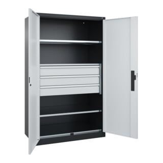 C+P Schwerlastschrank Acurado Pro 1950 x 1200 x 600 mm 7021/7035