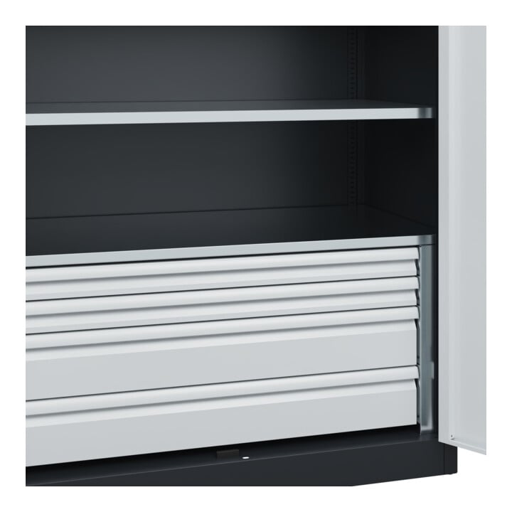 C+P Schwerlastschrank Acurado Pro 1950 x 1200 x 600 mm 7021/7035