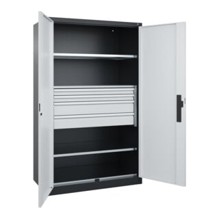 C+P Schwerlastschrank Acurado Pro 1950 x 1200 x 600 mm 7021/7035