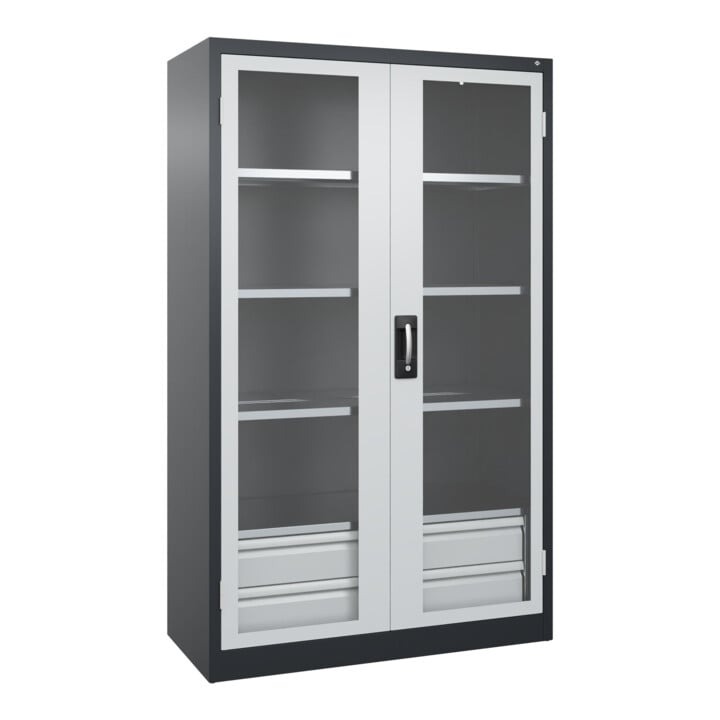 C+P Schwerlastschrank Acurado Pro 1950 x 1200 x 600 mm 7021/7035