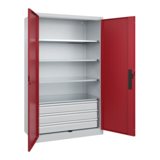 C+P Schwerlastschrank Acurado Pro 1950 x 1200 x 600 mm 7035/3003
