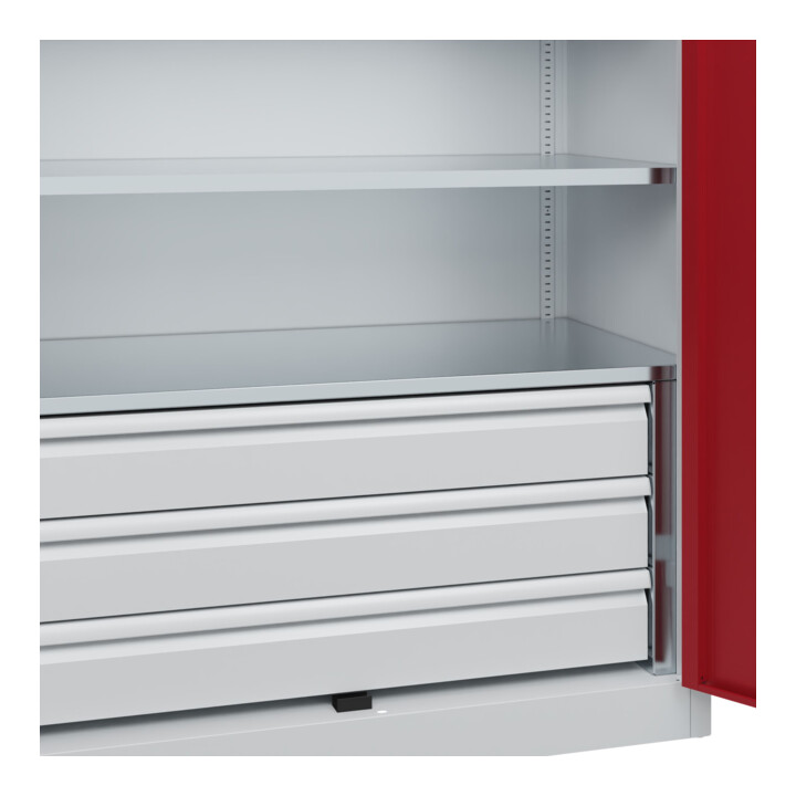 C+P Schwerlastschrank Acurado Pro 1950 x 1200 x 600 mm 7035/3003