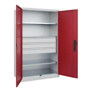 C+P Schwerlastschrank Acurado Pro 1950 x 1200 x 600 mm 7035/3003