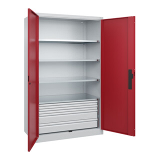 C+P Schwerlastschrank Acurado Pro 1950 x 1200 x 600 mm 7035/3003