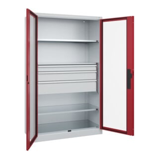 C+P Schwerlastschrank Acurado Pro 1950 x 1200 x 600 mm 7035/3003