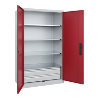 C+P Schwerlastschrank Acurado Pro 1950 x 1200 x 600 mm 7035/3003
