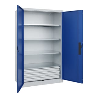 C+P Schwerlastschrank Acurado Pro 1950 x 1200 x 600 mm 7035/5010