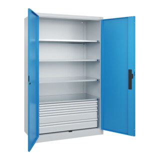 C+P Schwerlastschrank Acurado Pro 1950 x 1200 x 600 mm 7035/5012