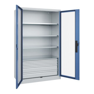 C+P Schwerlastschrank Acurado Pro 1950 x 1200 x 600 mm 7035/5023