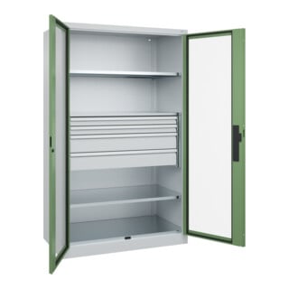 C+P Schwerlastschrank Acurado Pro 1950 x 1200 x 600 mm 7035/6011