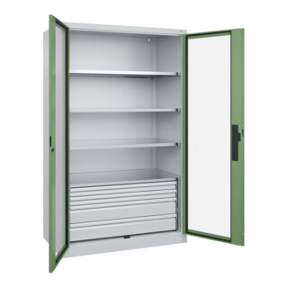 C+P Schwerlastschrank Acurado Pro 1950 x 1200 x 600 mm 7035/6011