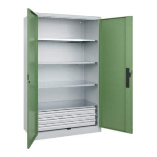 C+P Schwerlastschrank Acurado Pro 1950 x 1200 x 600 mm 7035/6011
