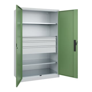 C+P Schwerlastschrank Acurado Pro 1950 x 1200 x 600 mm 7035/6011