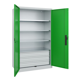 C+P Schwerlastschrank Acurado Pro 1950 x 1200 x 600 mm 7035/6037