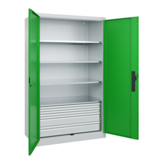 C+P Schwerlastschrank Acurado Pro 1950 x 1200 x 600 mm 7035/6037