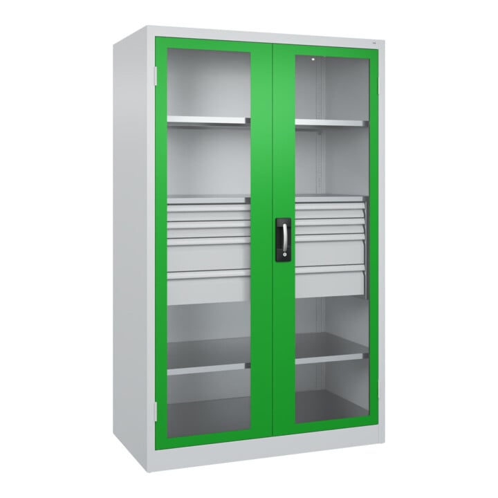 C+P Schwerlastschrank Acurado Pro 1950 x 1200 x 600 mm 7035/6037