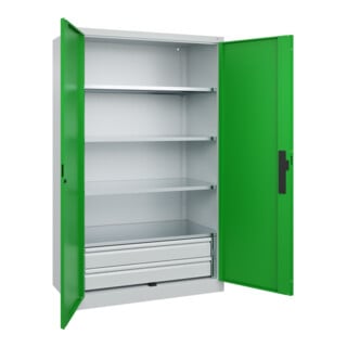 C+P Schwerlastschrank Acurado Pro 1950 x 1200 x 600 mm 7035/6037