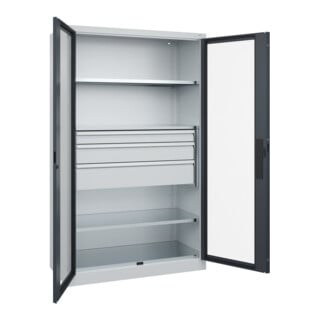 C+P Schwerlastschrank Acurado Pro 1950 x 1200 x 600 mm 7035/7016