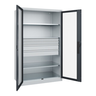 C+P Schwerlastschrank Acurado Pro 1950 x 1200 x 600 mm 7035/7016