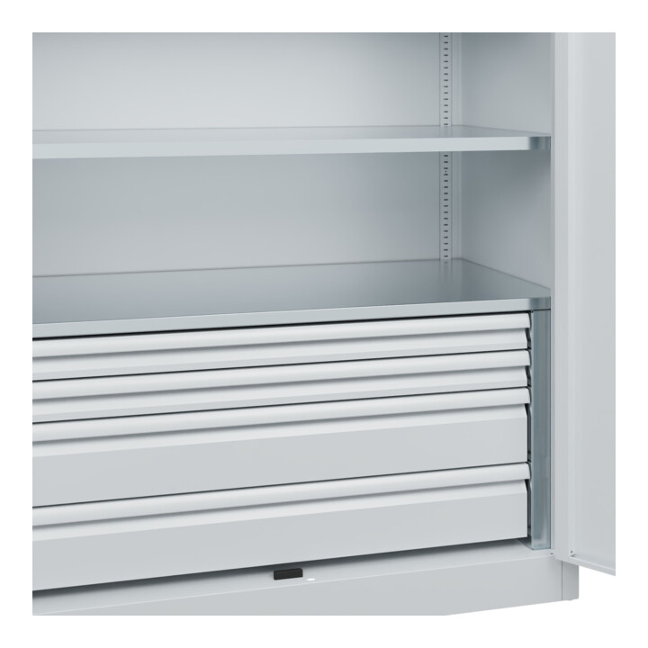 C+P Schwerlastschrank Acurado Pro 1950 x 1200 x 600 mm 7035/7035
