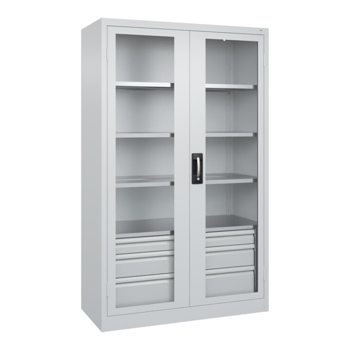 C+P Schwerlastschrank Acurado Pro 1950 x 1200 x 600 mm 7035/7035