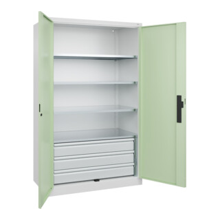 C+P Schwerlastschrank Acurado Pro 1950 x 1200 x 600 mm 9016/6019