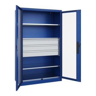 C+P Schwerlastschrank Acurado Pro 1950 x 1200 x 600 mm blau