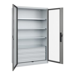 C+P Schwerlastschrank Acurado Pro 1950 x 1200 x 600 mm grau