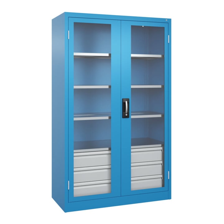 C+P Schwerlastschrank Acurado Pro 1950 x 1200 x 600 mm Lichtblau