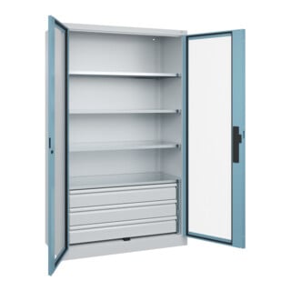 C+P Schwerlastschrank Acurado Pro 1950 x 1200 x 600 mm lichtgrau