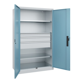 C+P Schwerlastschrank Acurado Pro 1950 x 1200 x 600 mm mit Schubladen