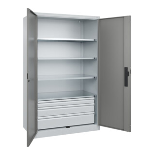 C+P Schwerlastschrank Acurado Pro 1950 x 1200 x 600 mm mit Schubladen