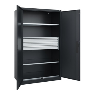 C+P Schwerlastschrank Acurado Pro 1950 x 1200 x 600 mm schwarzgrau