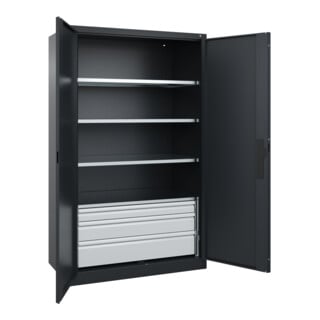 C+P Schwerlastschrank Acurado Pro 1950 x 1200 x 600 mm schwarzgrau