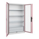 C+P Schwerlastschrank Acurado Pro 1950 x 1200 x 600 mm weiß/rosa