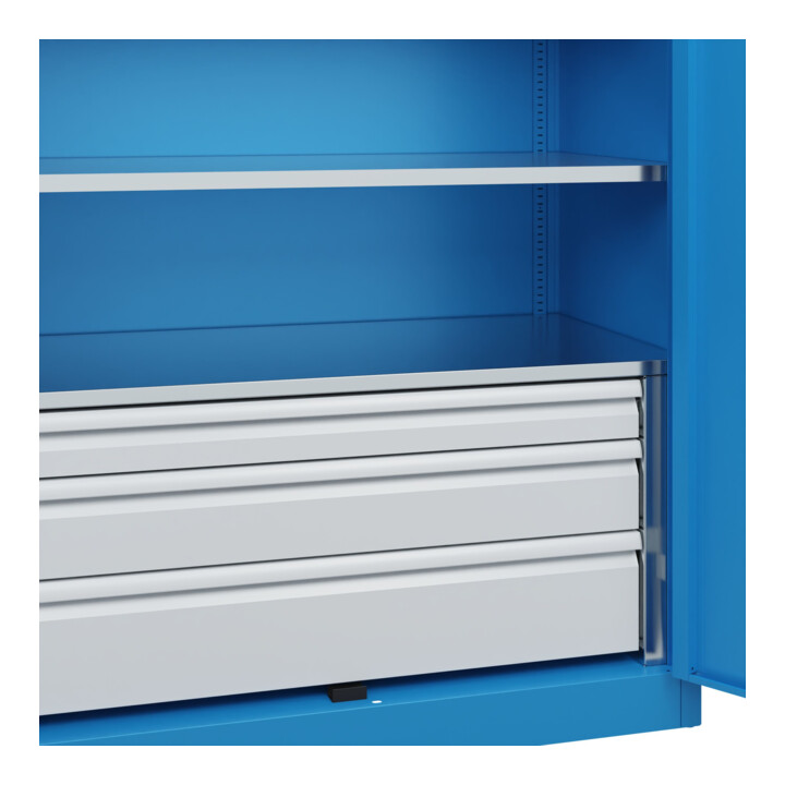 C+P Schwerlastschrank Acurado Pro 1950 x 1200 x 600mm 5012/5012 Lichtblau